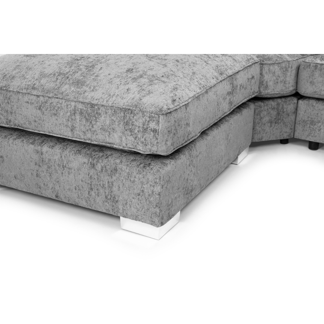 Tapia Chenille Fabric Full - Back U Shape Sofa - Furniturezone