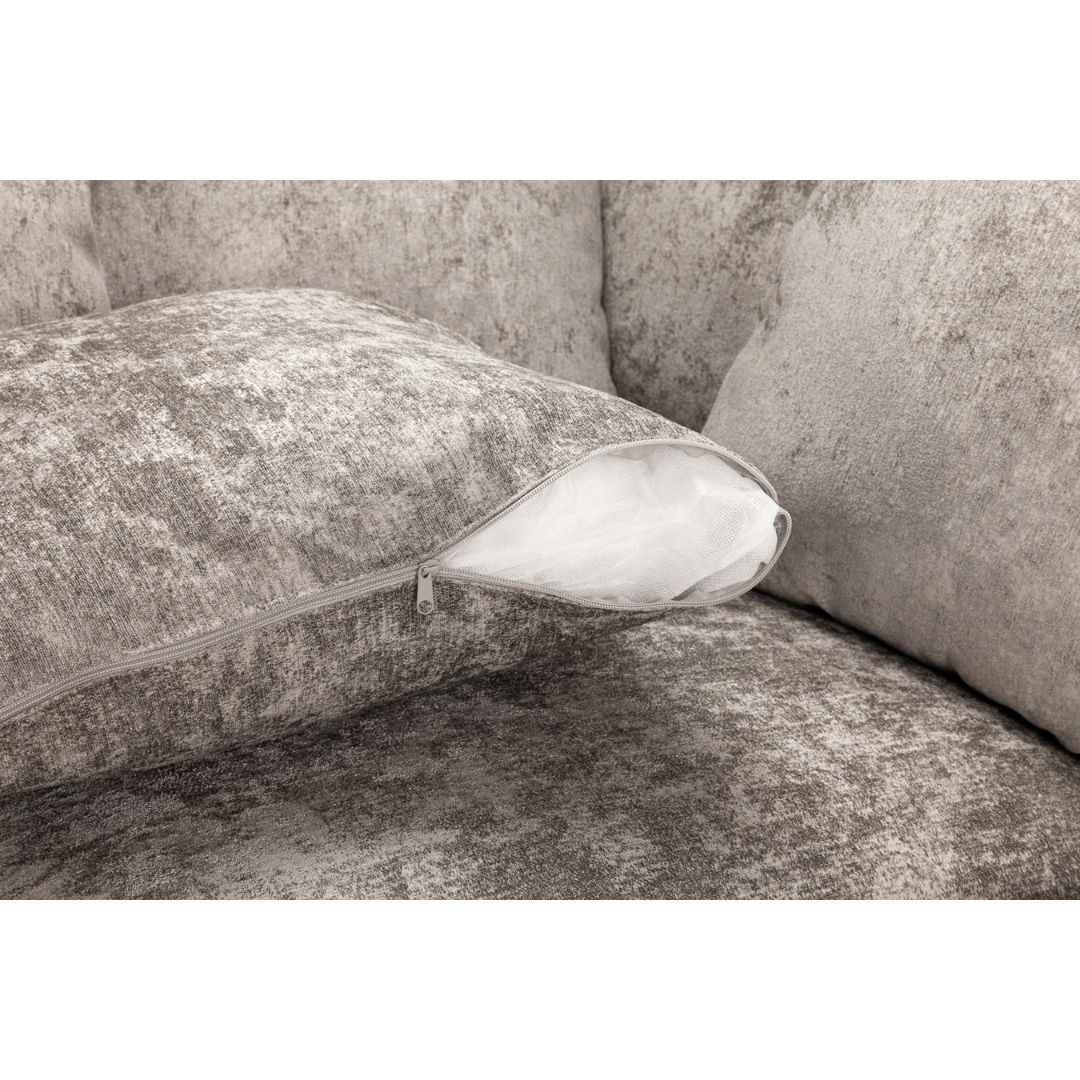 Tapia Chennile Fabric Scatter-back U Shape Sofa