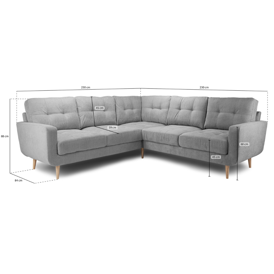 Tolentino Fabric Corner Sofa