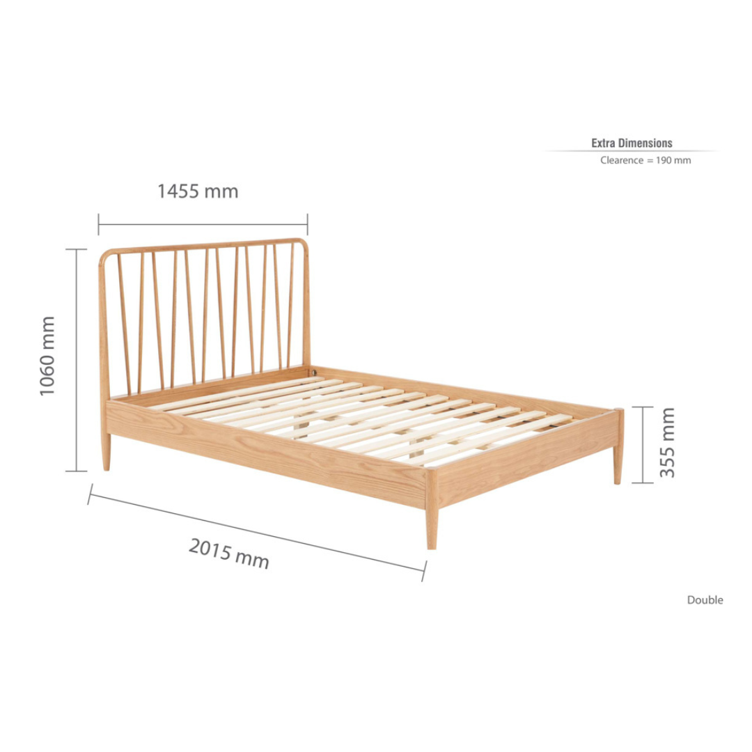 Tomas Solid Oak Oak Bed Frame