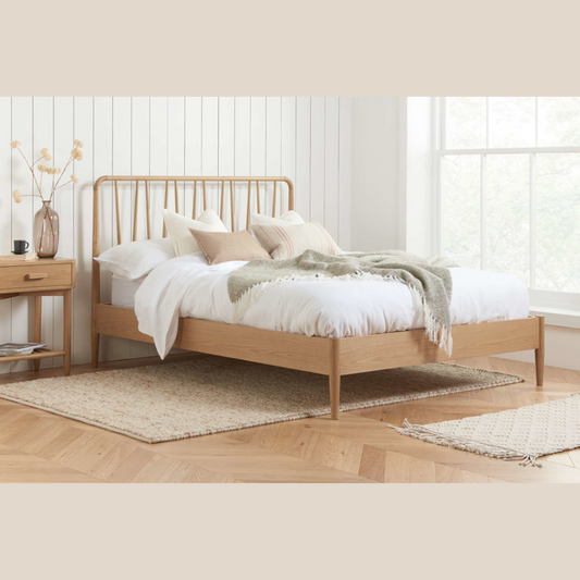 Tomas Solid Oak Oak Bed Frame