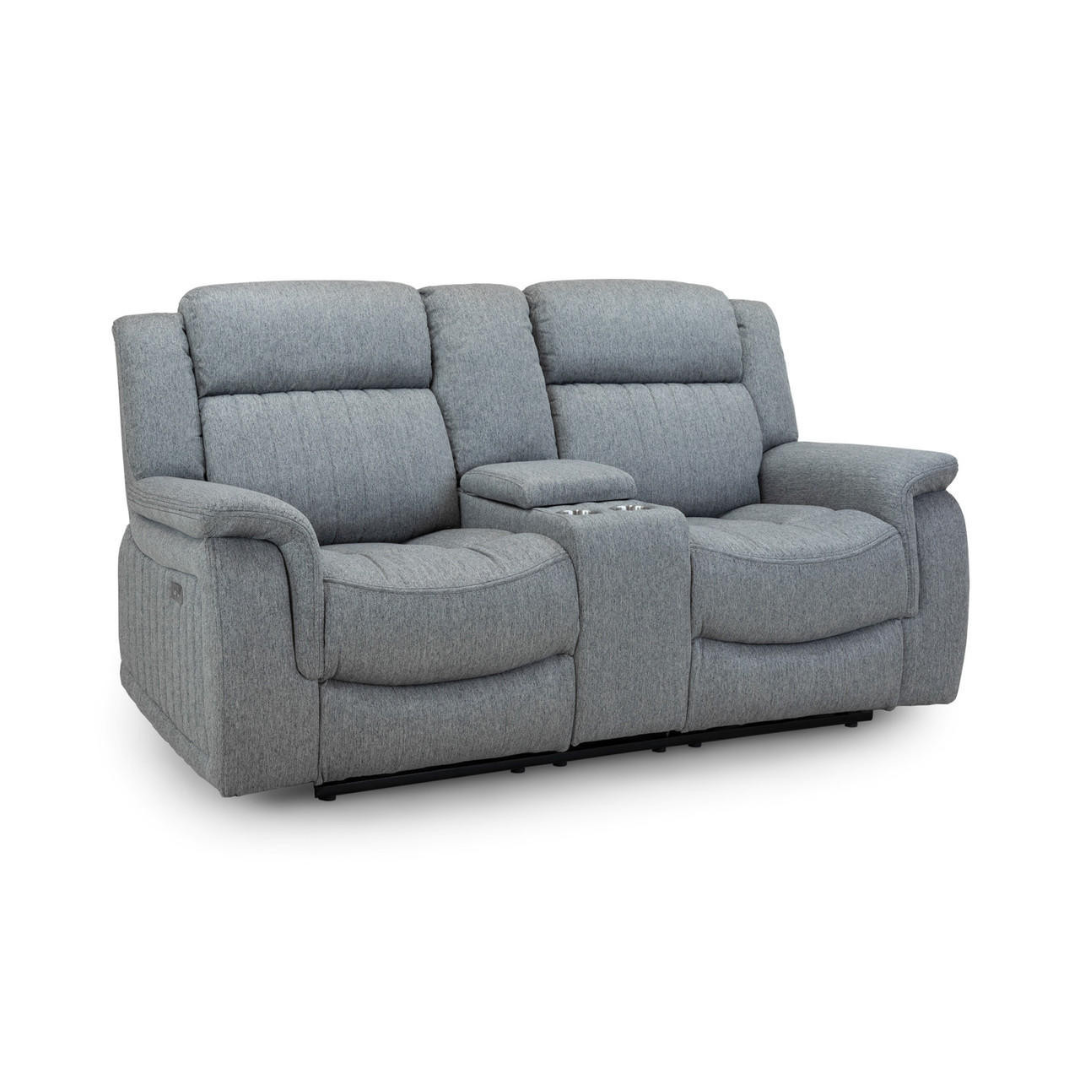 Venturi Electric Recliner Grey Two Seater Sofa