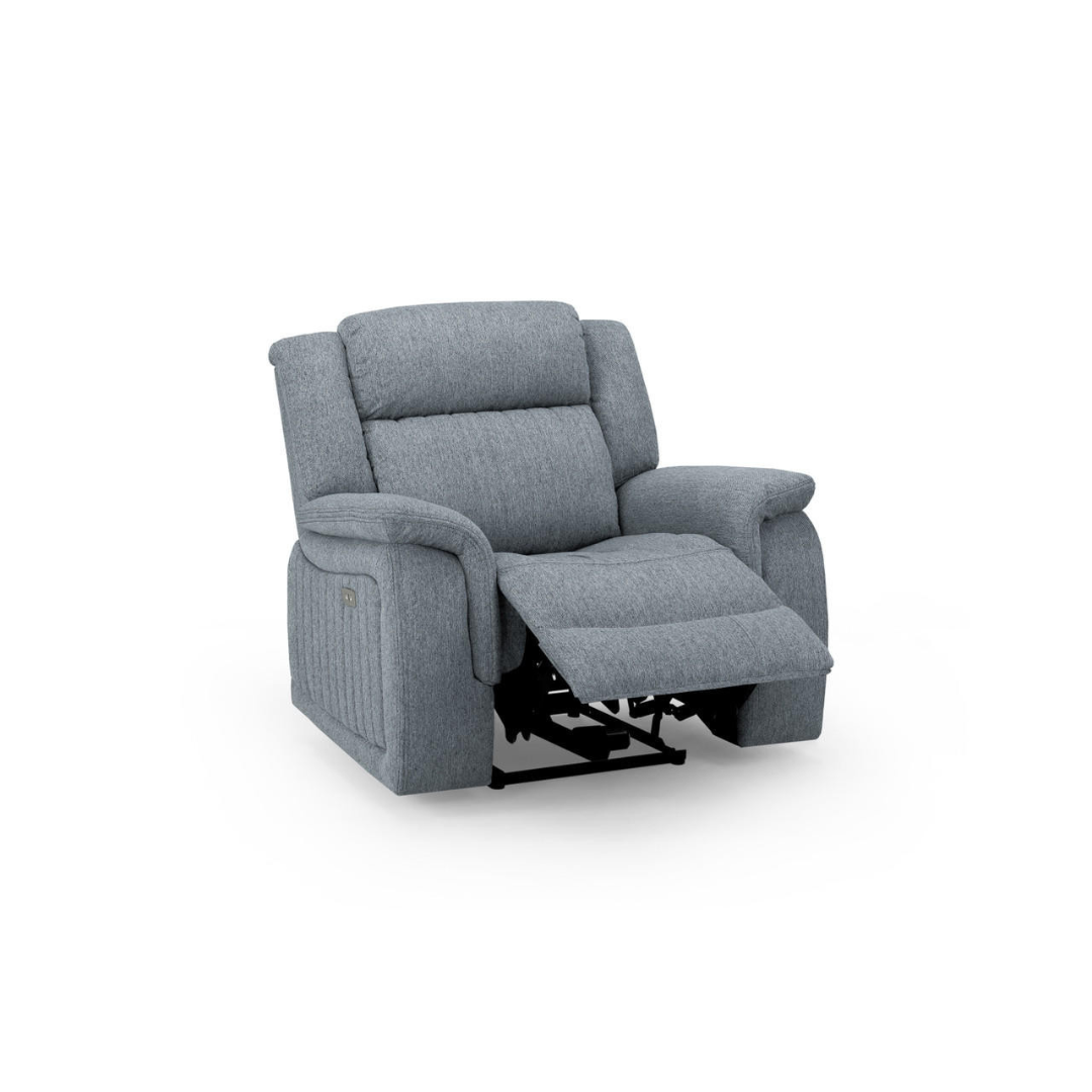 Venturi Electric Recliner Grey Armchair