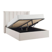 Vera Natural Beige Ottoman Storage Bed Frame - Furniturezone