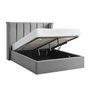 Vera Silver Ottoman Storage Bed Frame - Furniturezone