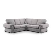 Verona Large Fullback Grey Corner Sofa - Furniturezone