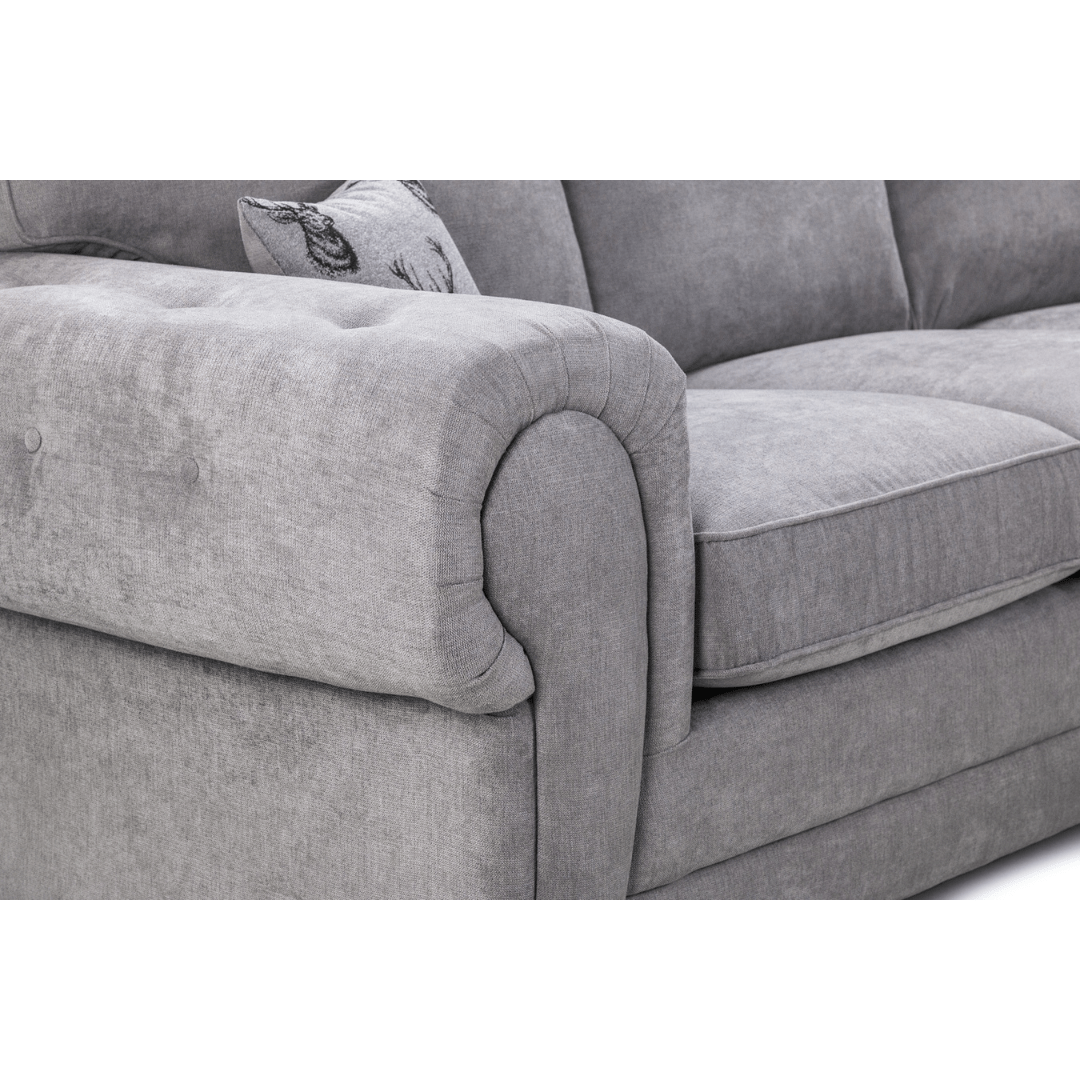 Verona Large Scatter - back Grey Corner Sofa - Furniturezone