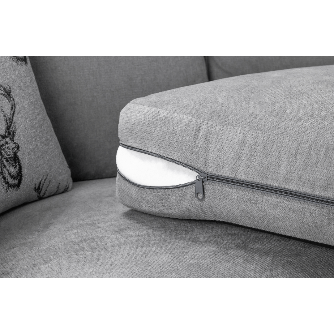 Verona Large Scatter - back Grey Corner Sofa - Furniturezone
