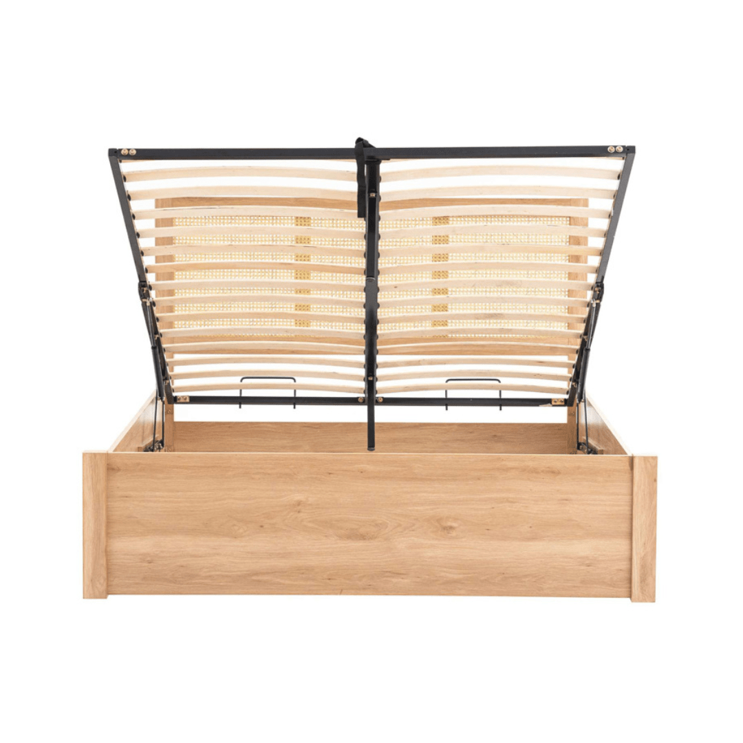 Vulpiano Rattan Ottoman Storage Bed Frame - Furniturezone