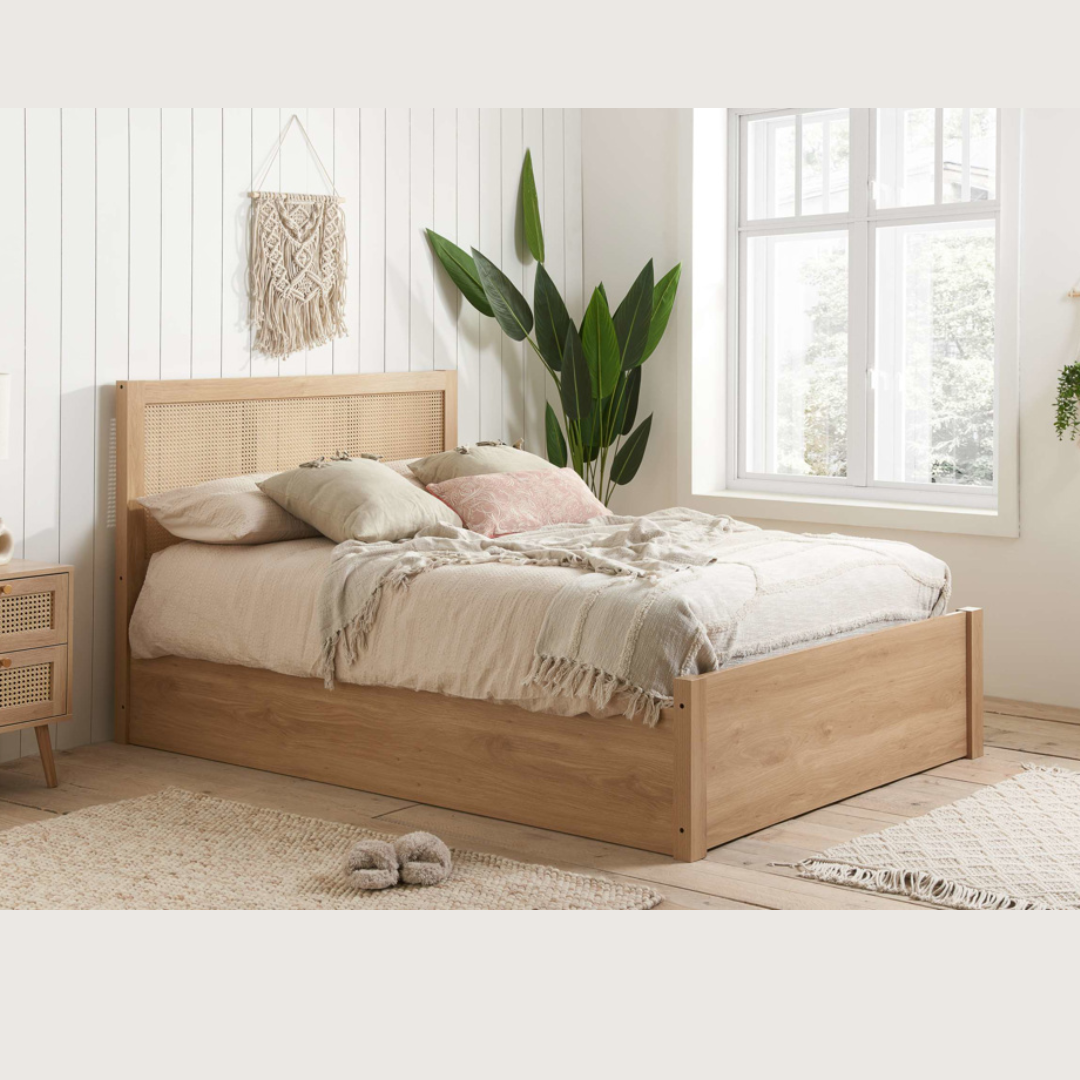 Vulpiano Rattan Ottoman Bed Frame