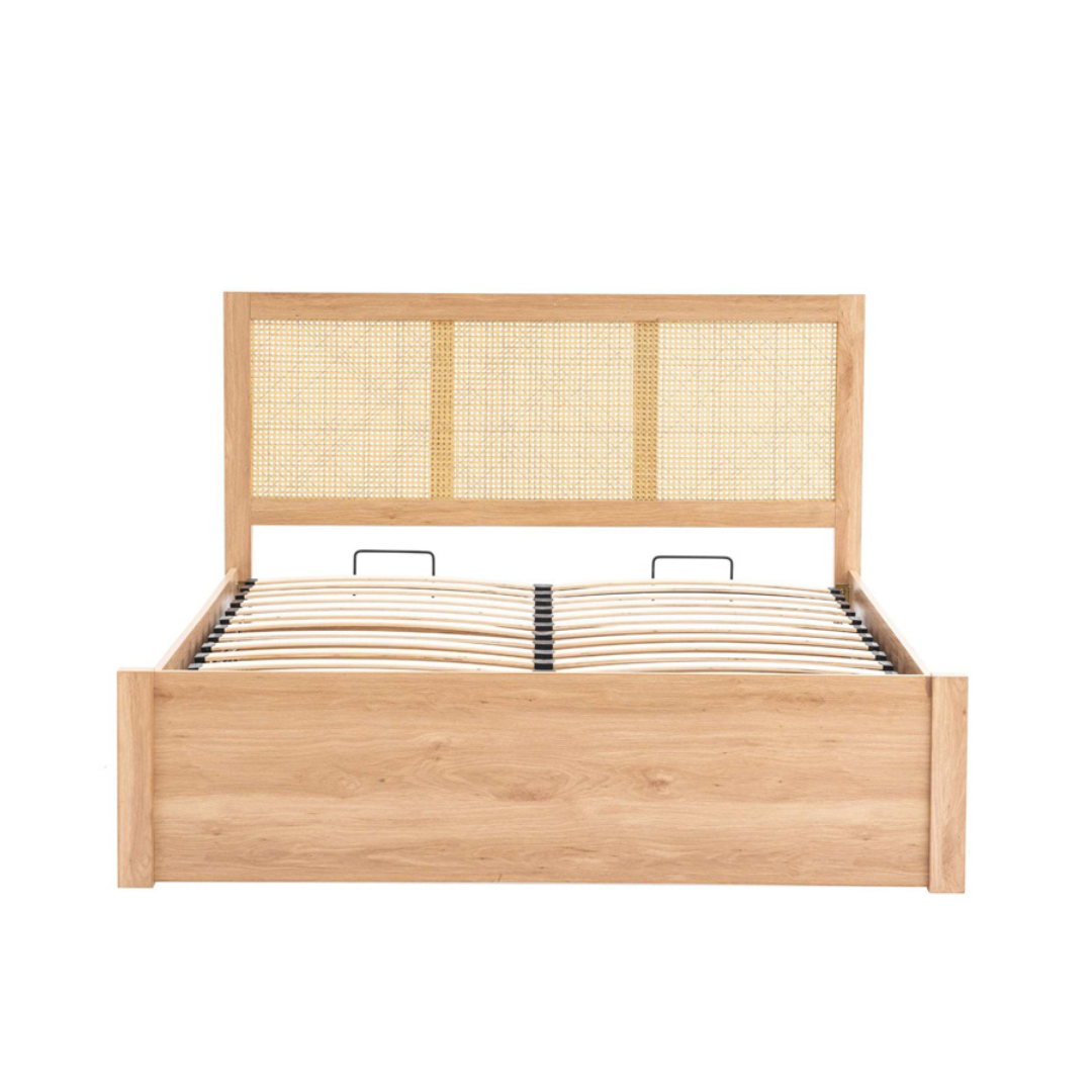 Vulpiano Rattan Ottoman Bed Frame