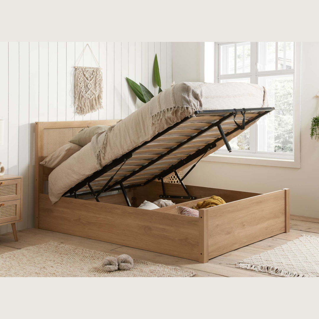 Vulpiano Rattan Ottoman Bed Frame