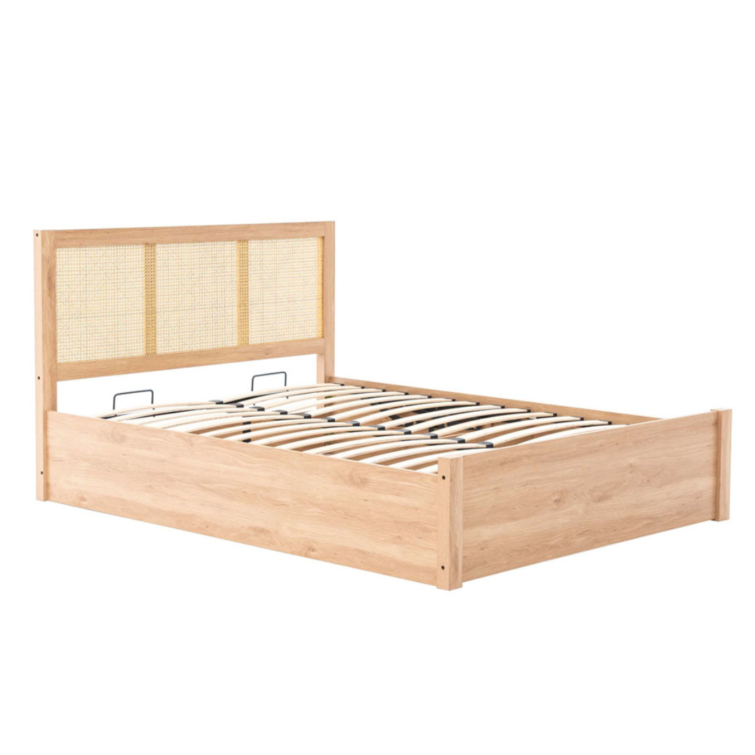 Vulpiano Rattan Ottoman Bed Frame