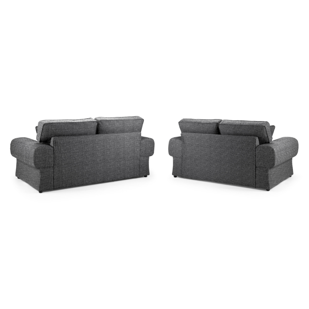 Wilcot 3+2 grey Fabric Sofa Set - Furniturezone