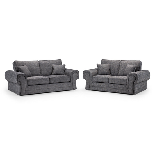 Wilcot 3+2 grey Fabric Sofa Set