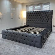 Windermere Plush Velvet Ottoman Storage Bed Frame - Furniturezone