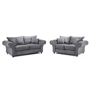 Windsor Full - back Grey 3+2 Sofa Set - Furniturezone