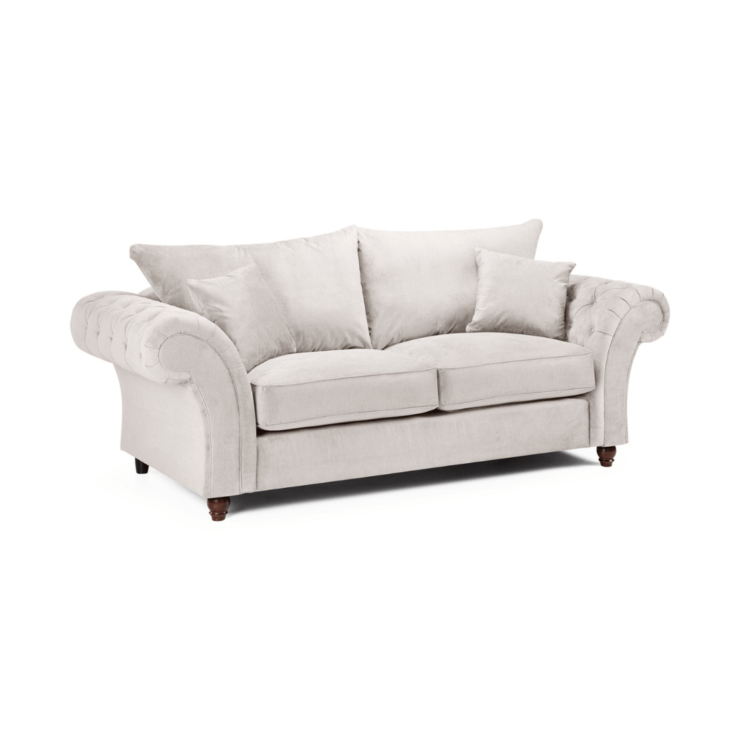 Windsor Full - back Stone Three Seater Sofa - Furniturezone