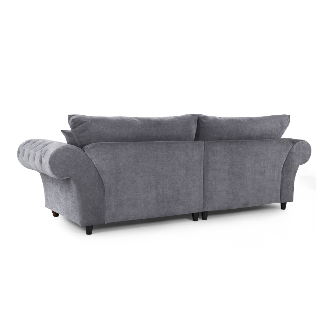 Windsor Fullback Grey Four Seater Sofa - Furniturezone