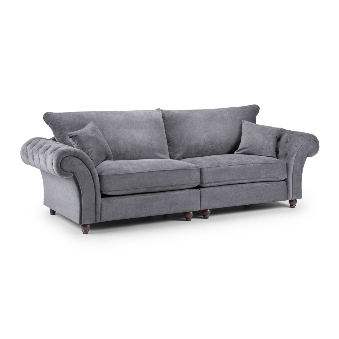 Windsor Fullback Grey Four Seater Sofa - Furniturezone
