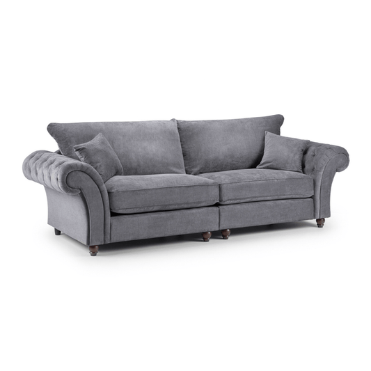 Windsor Fullback Grey Four Seater Sofa - Furniturezone
