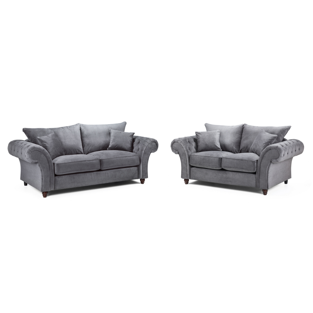 Windsor Full-back Grey 3+2 Sofa Set