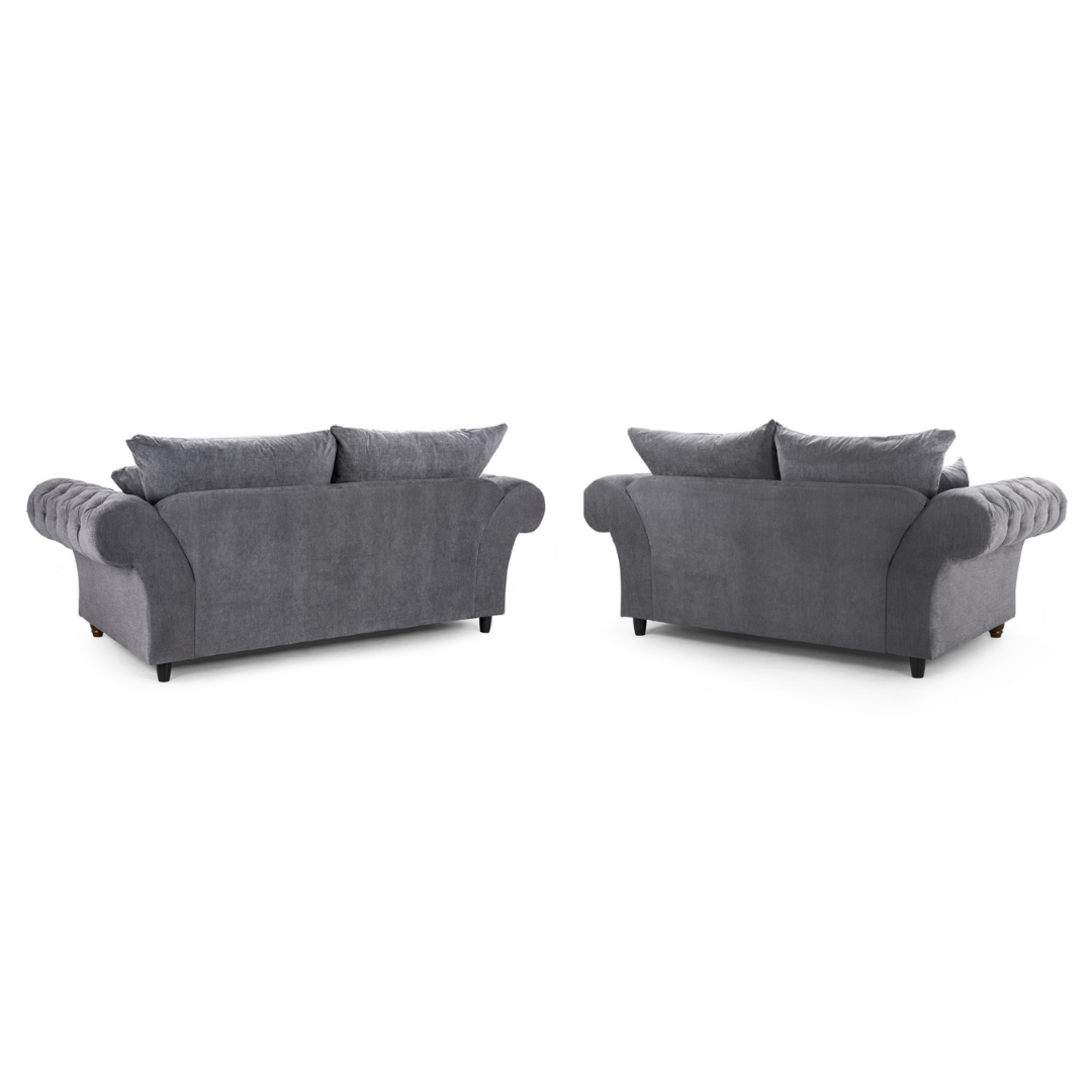 Windsor Full-back Grey 3+2 Sofa Set