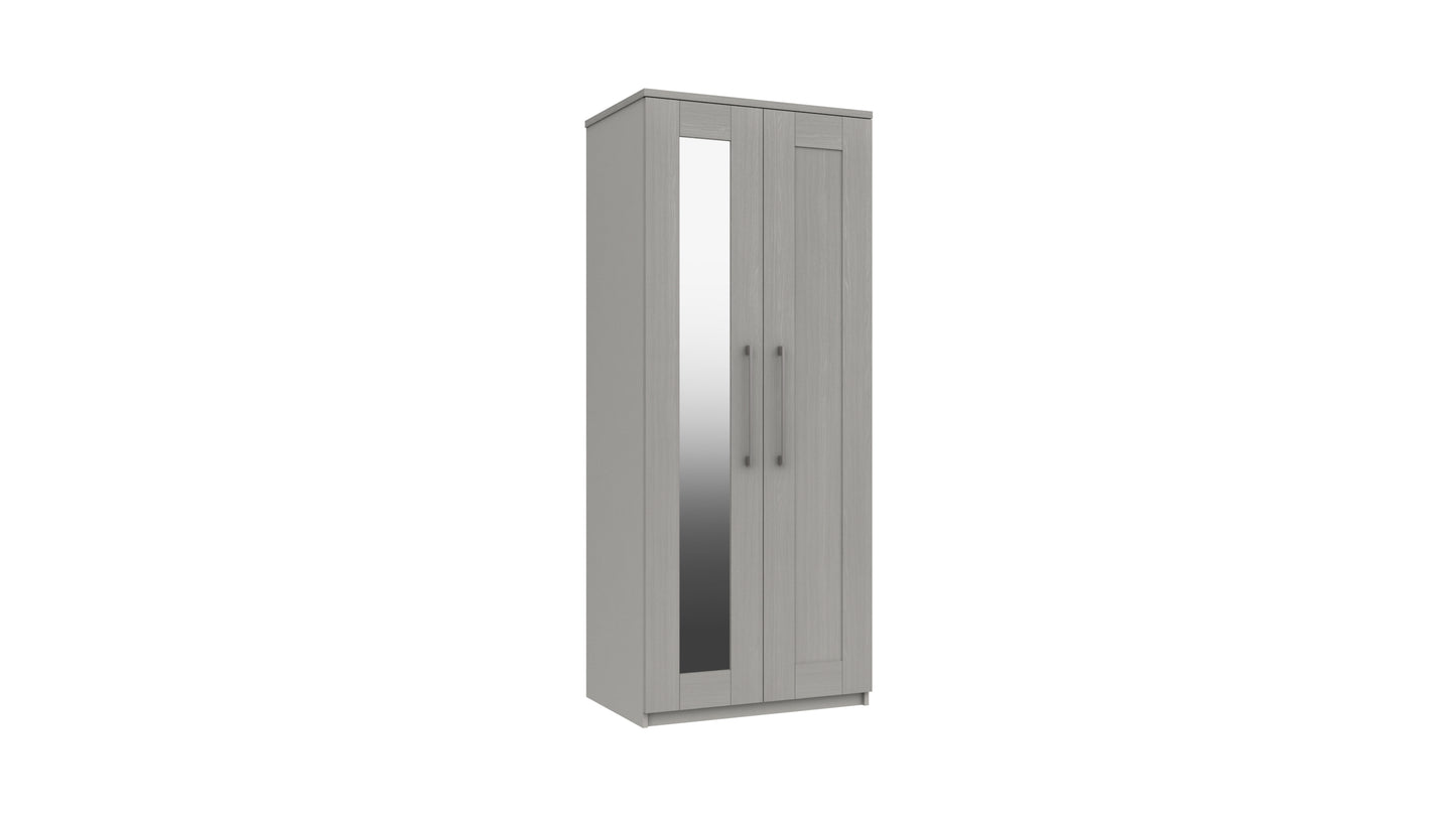 Stoke 2 Door Mirrored Wardrobe (Delivered Assembled)