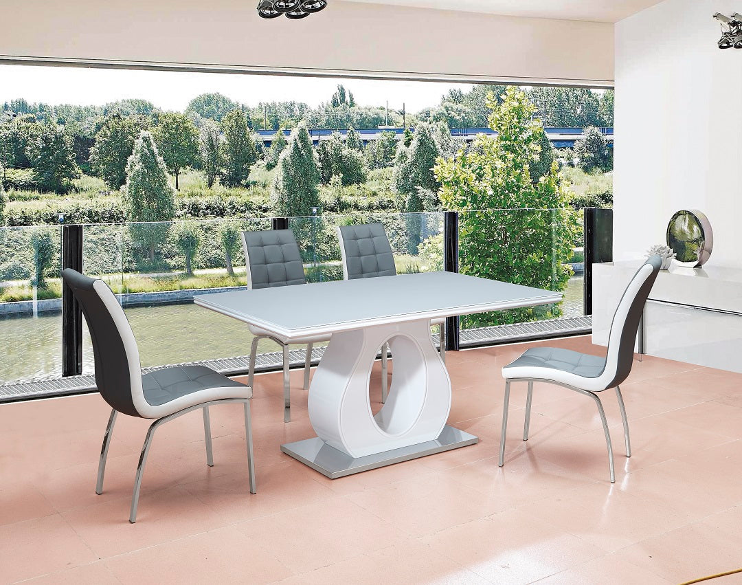 Blake grey and discount white dining set