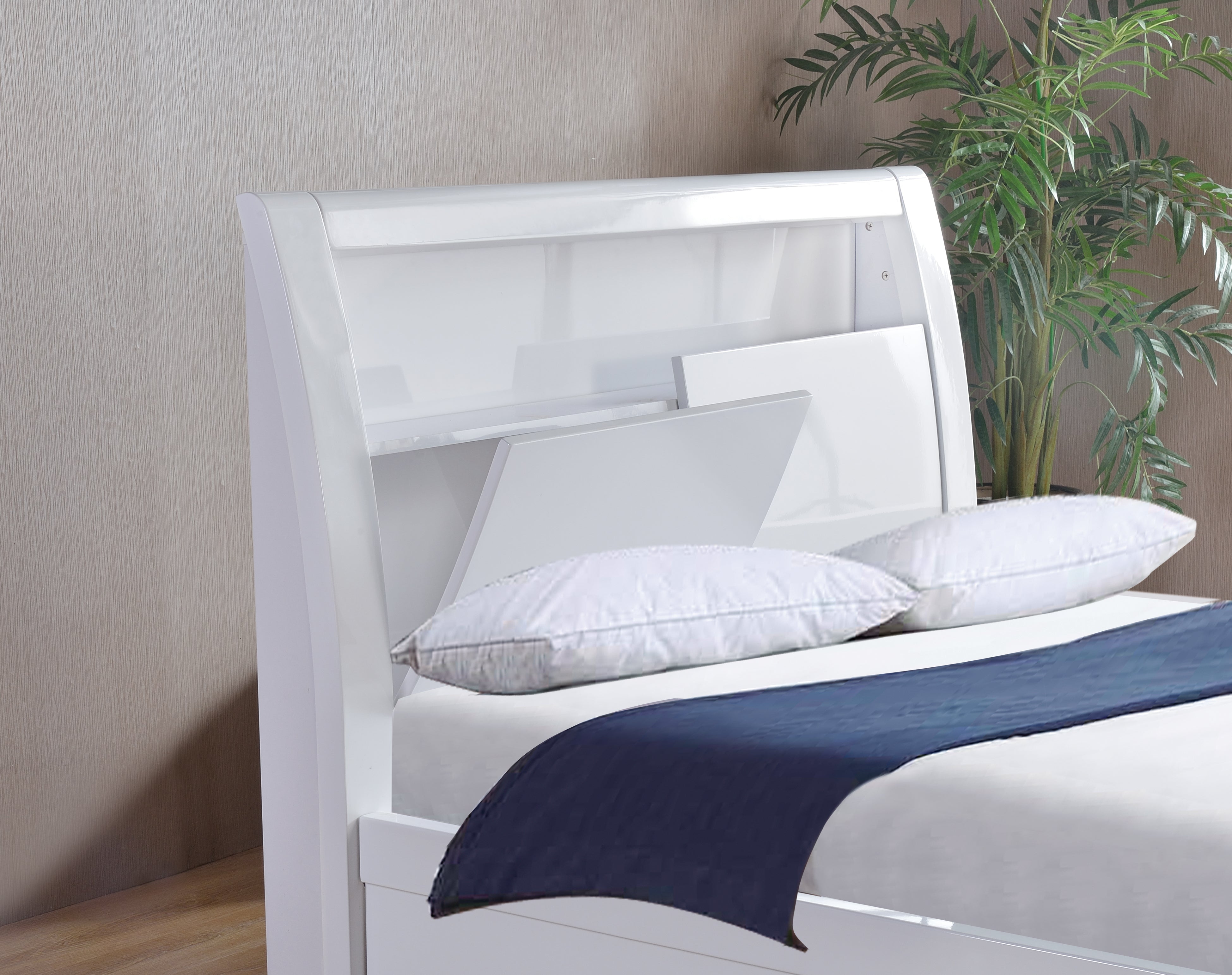 Ottoman bed with on sale led lights