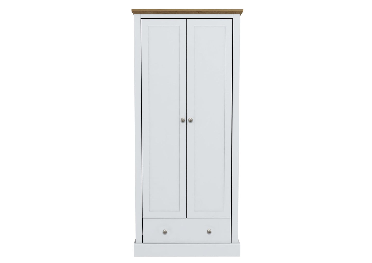 Devon 2 Door 1 Drawer Wardrobe - Furniturezone