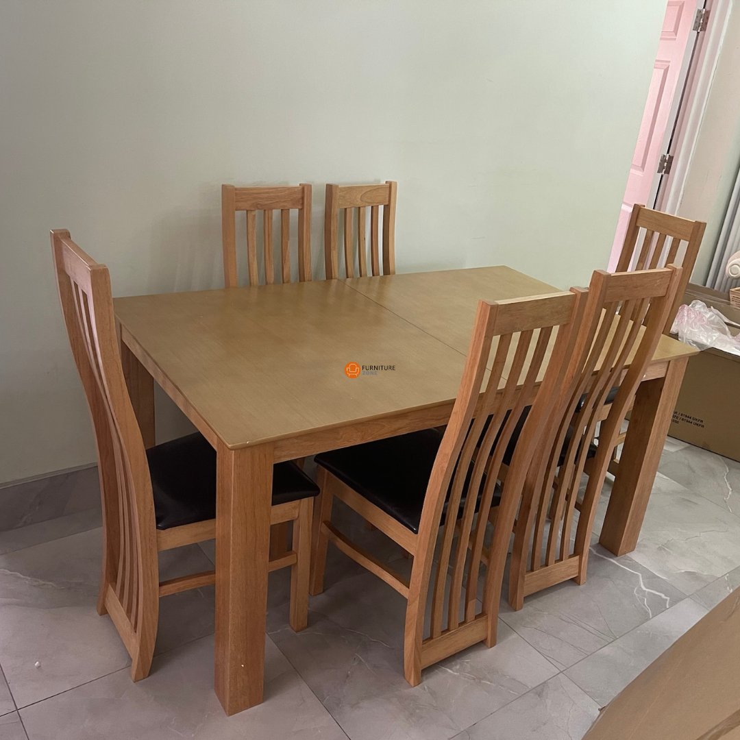 Khave Solid Oak Extendable Dining Set