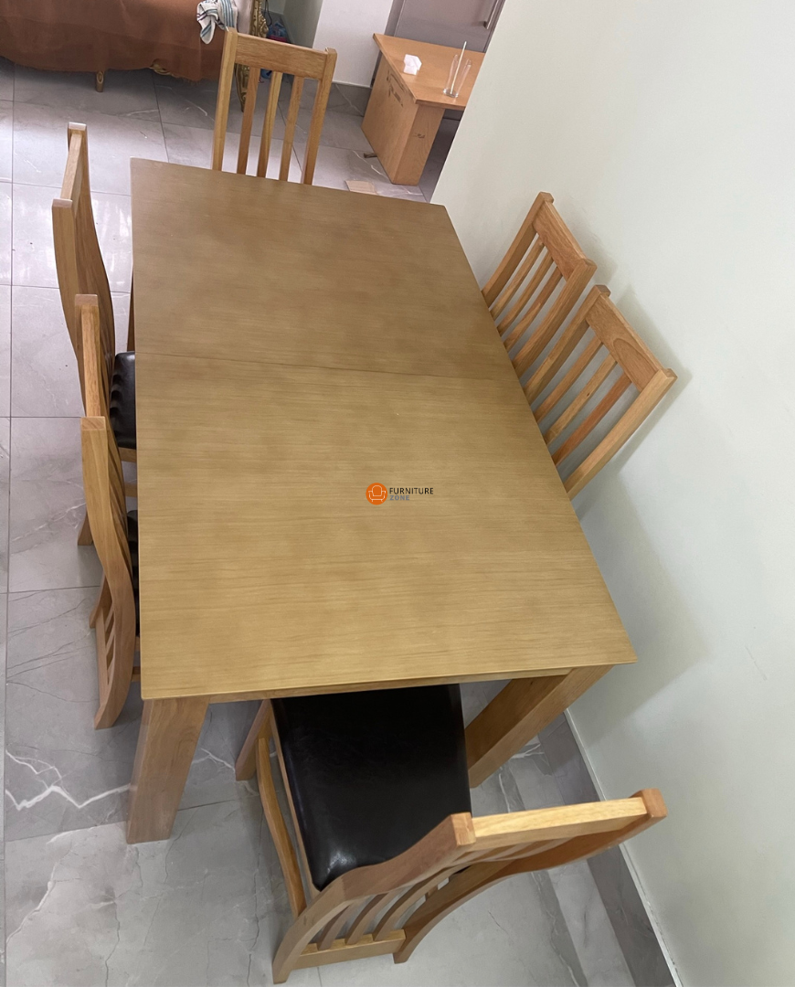 Khave Solid Oak Extendable Dining Set