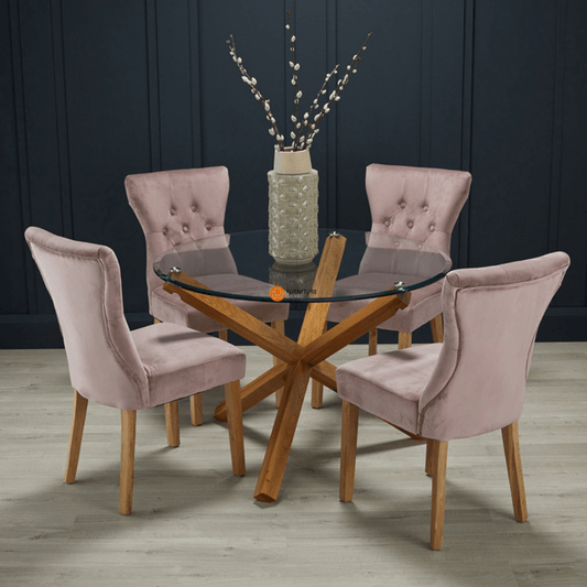 Meridian Solid Oak Dining Set - Furniturezone