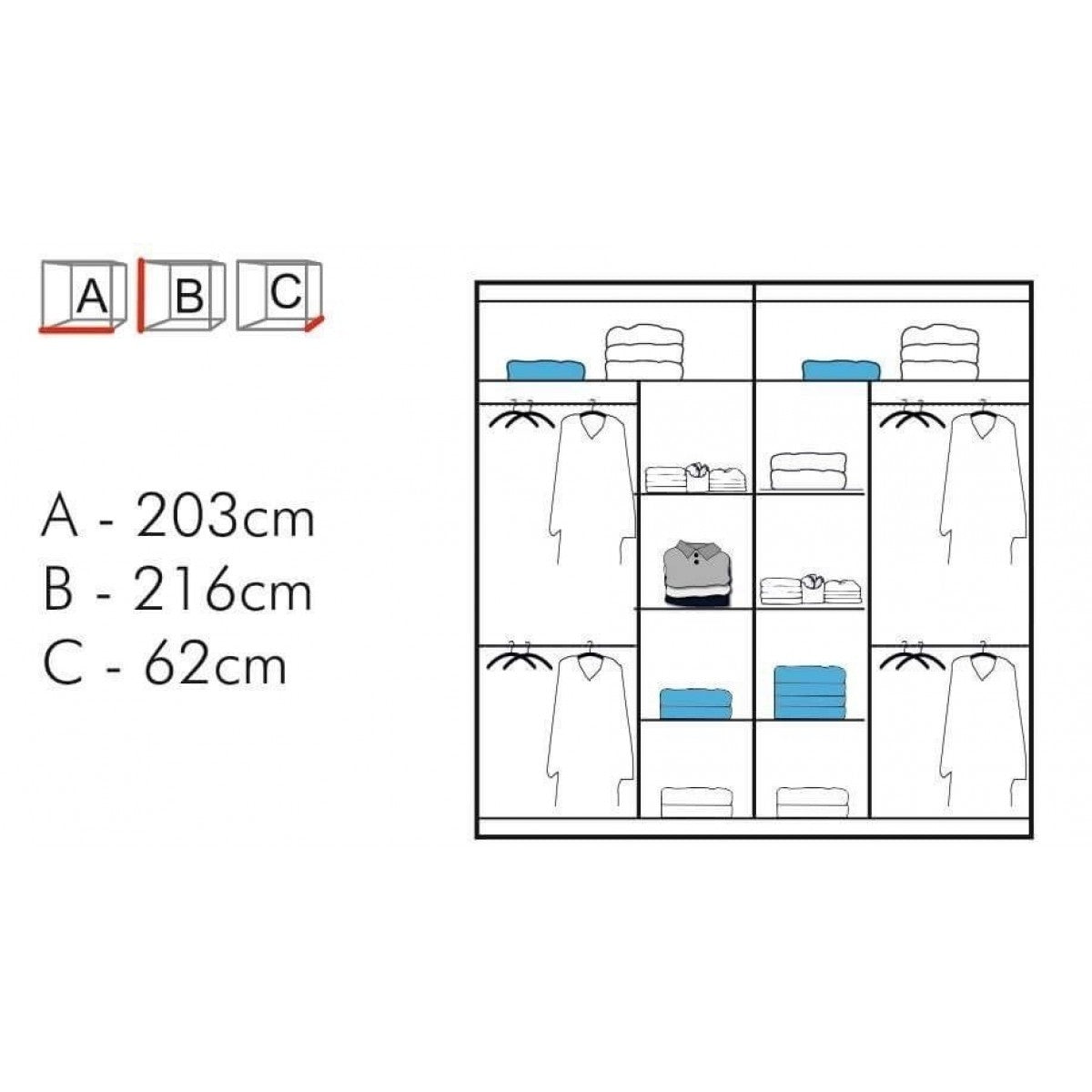 Mileena Sliding Wardrobe - Furniturezone