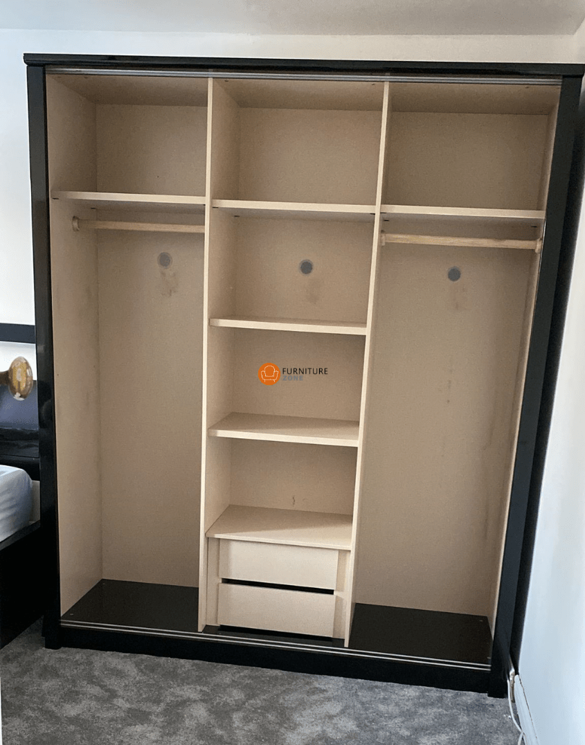 Myra High Gloss LED Sliding Wardrobe - Furniturezone
