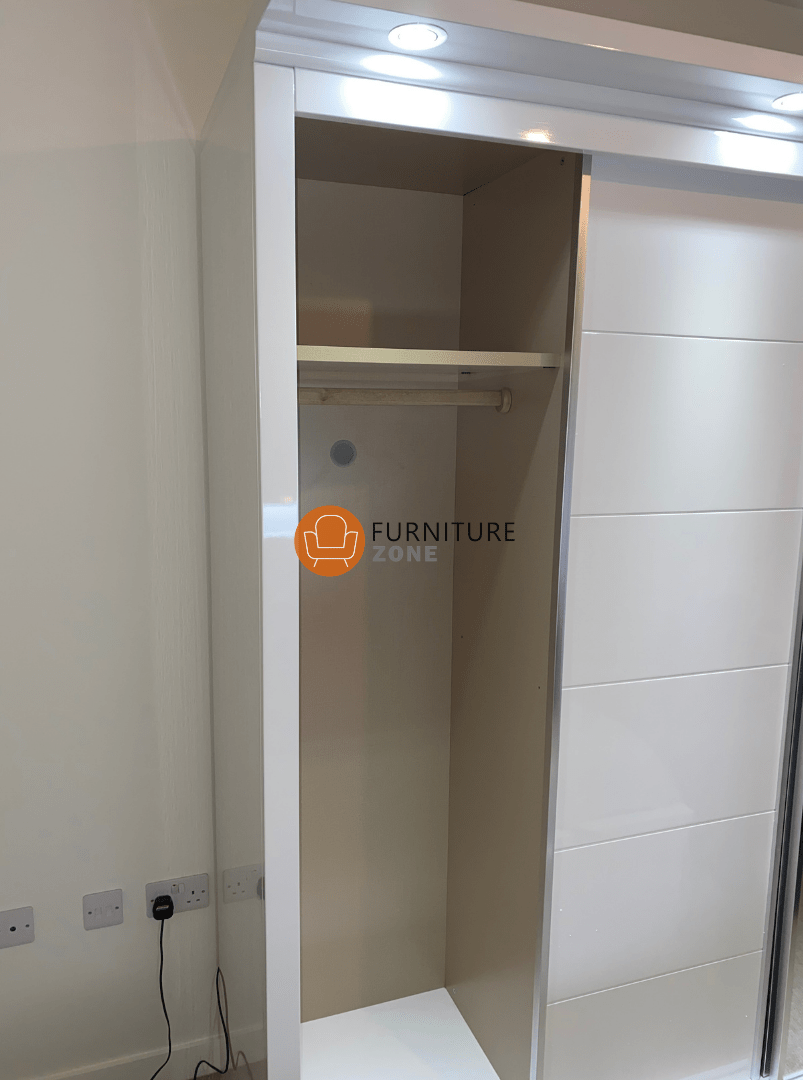 Myra High Gloss LED Sliding Wardrobe - Furniturezone