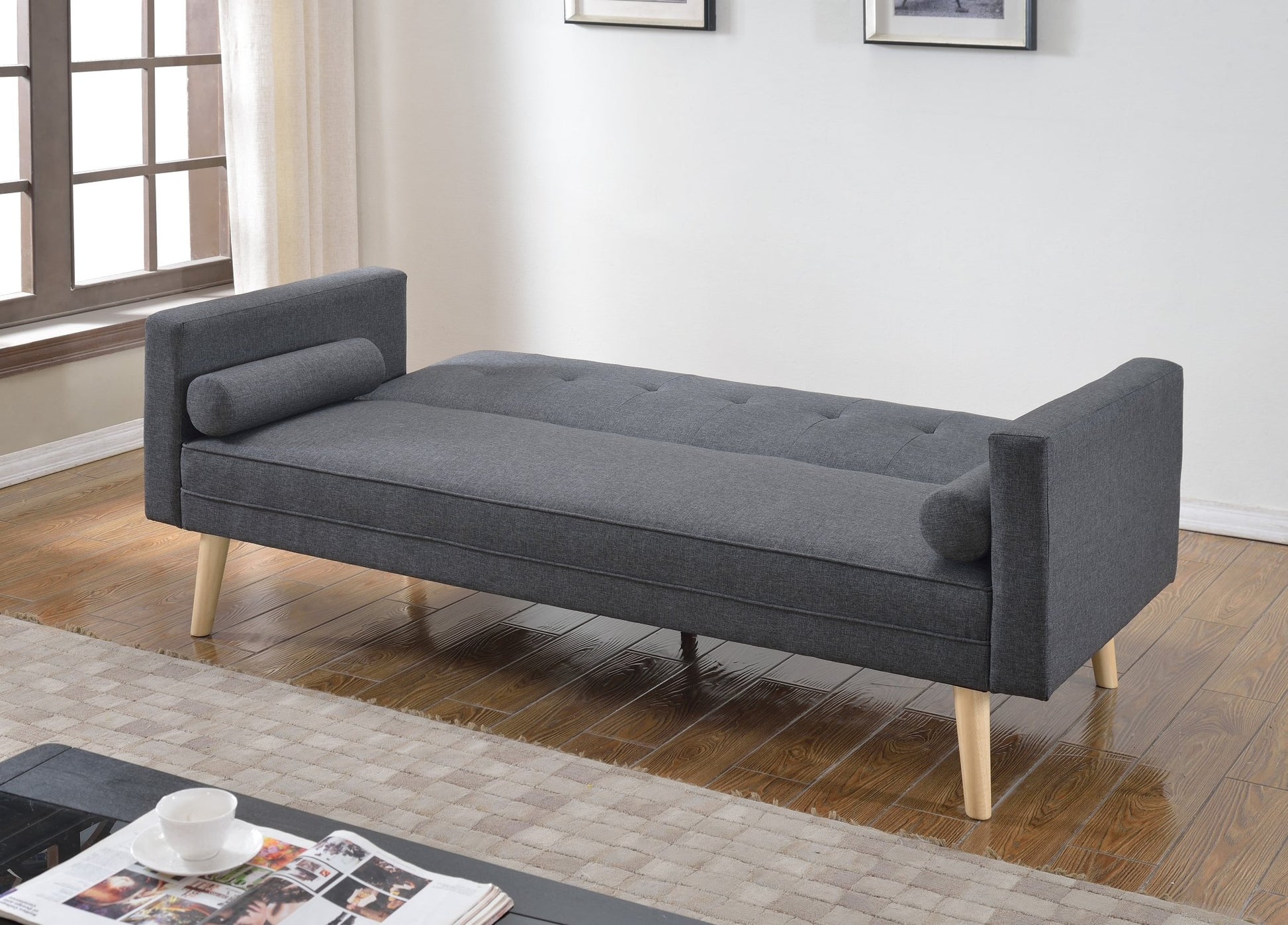 Paris Grey Linen Sofa Bed - Furniturezone