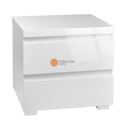 Puro White Bedside - Furniturezone