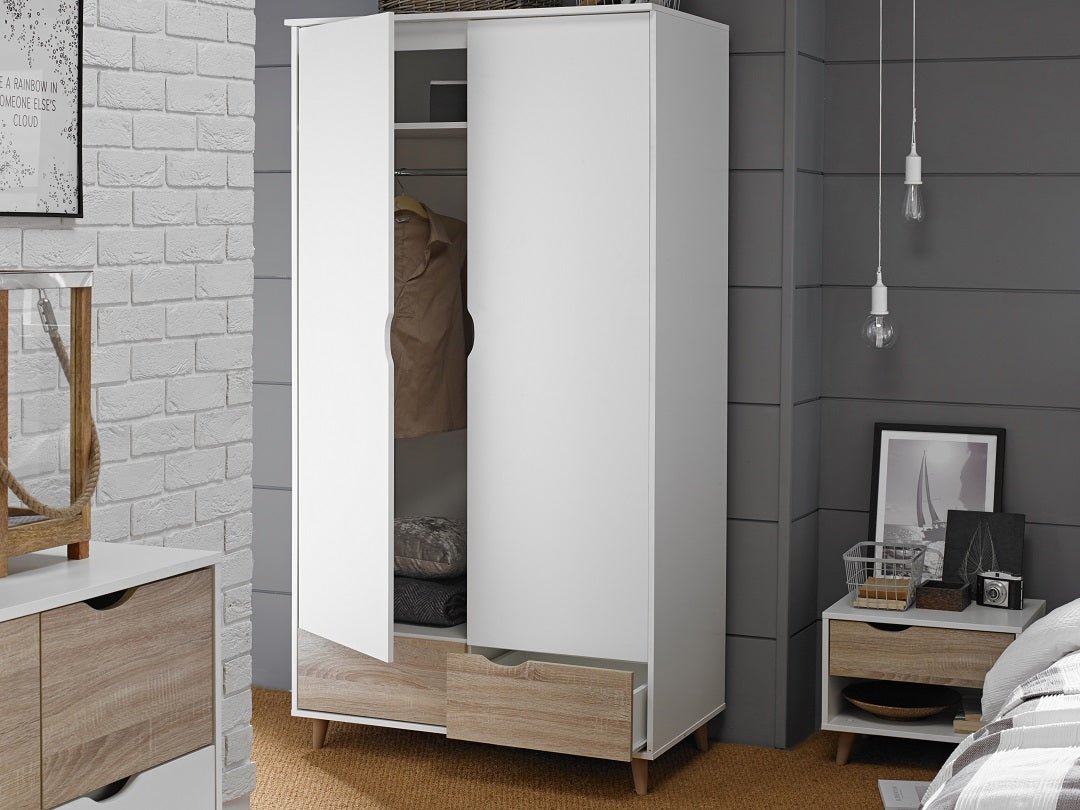 Skand Two Door Wardrobe - Furniturezone