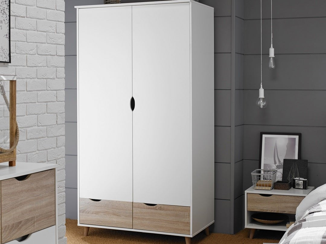 Skand Two Door Wardrobe - Furniturezone