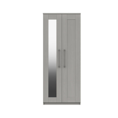 Stoke 2 Door Mirrored Wardrobe (Delivered Assembled) - Furniturezone