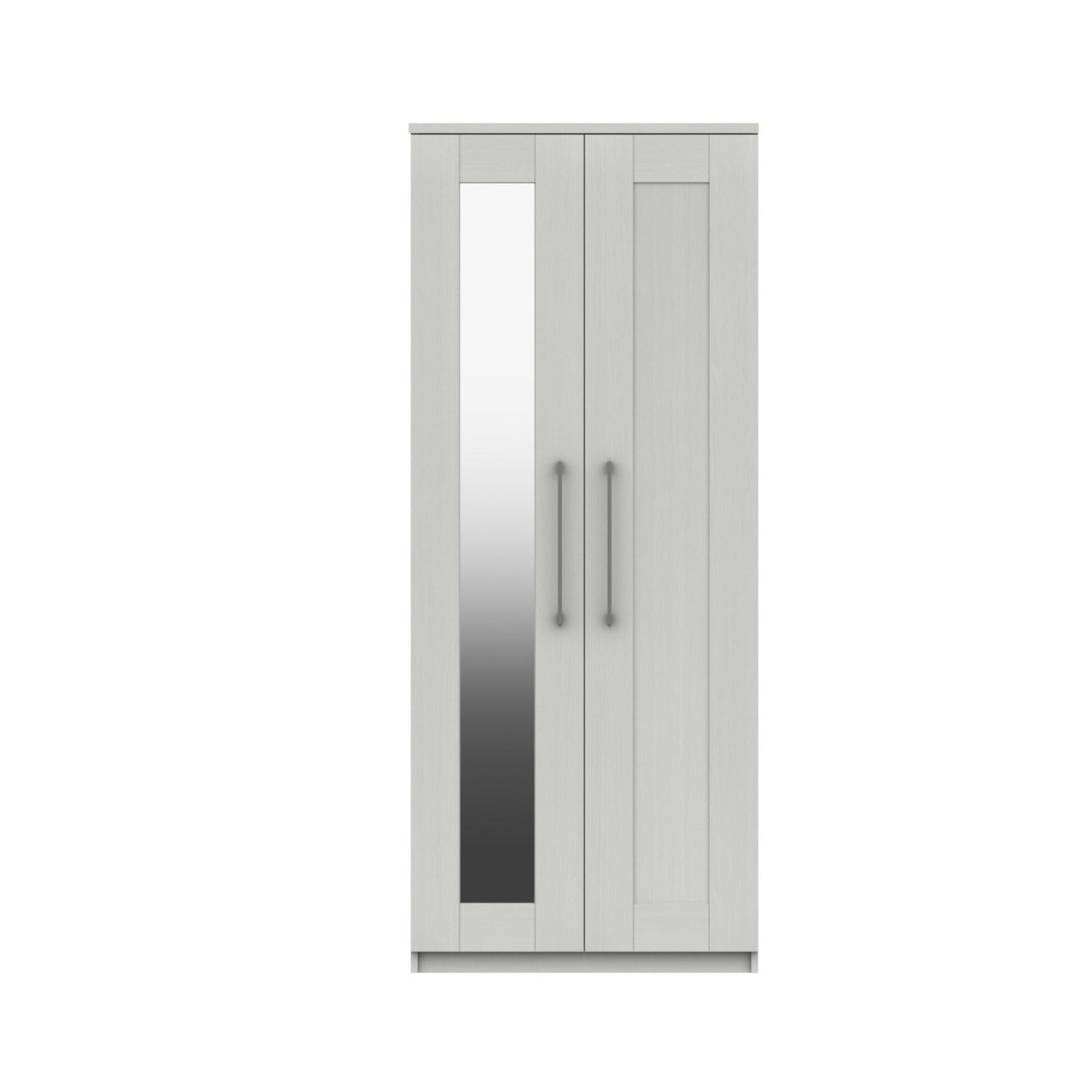 Stoke 2 Door Mirrored Wardrobe (Delivered Assembled) - Furniturezone