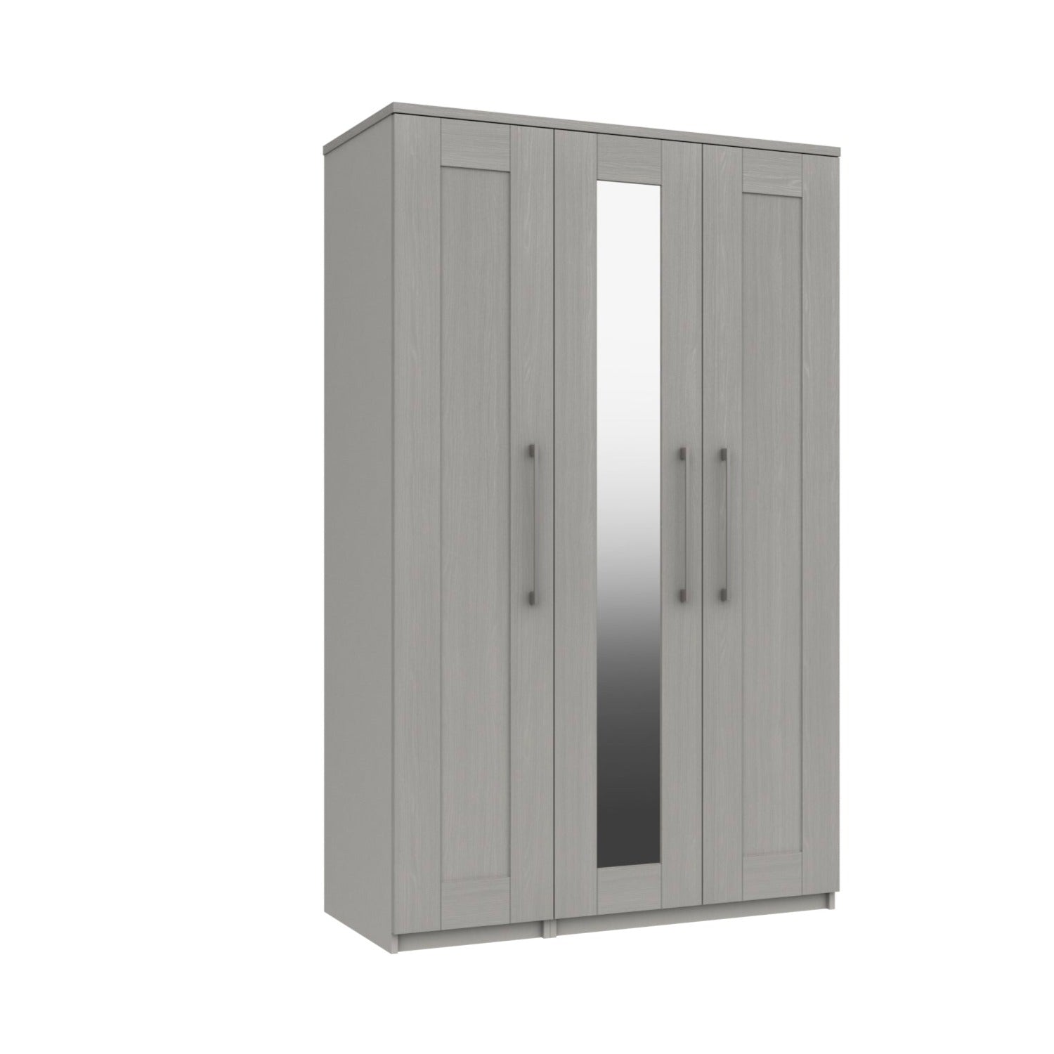 Stoke 3 Door Mirrored Wardrobe (Delivered Assembled) - Furniturezone