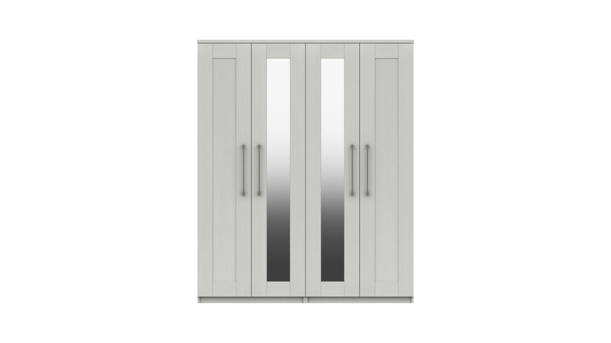 Stoke 4 Door Mirrored Wardrobe - Furniturezone
