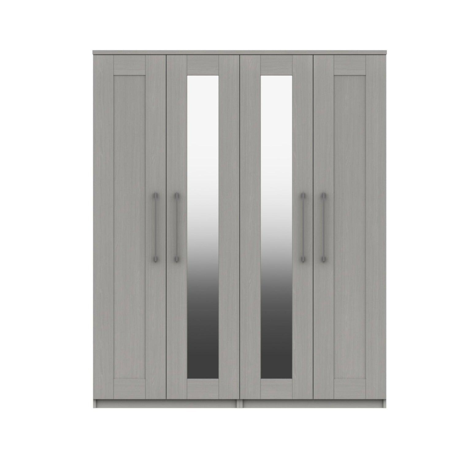 Stoke 4 Door Mirrored Wardrobe - Furniturezone