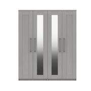 Stoke 4 Door Mirrored Wardrobe - Furniturezone