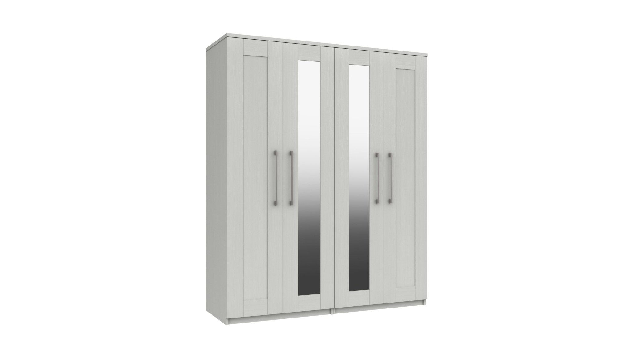 Stoke 4 Door Mirrored Wardrobe - Furniturezone