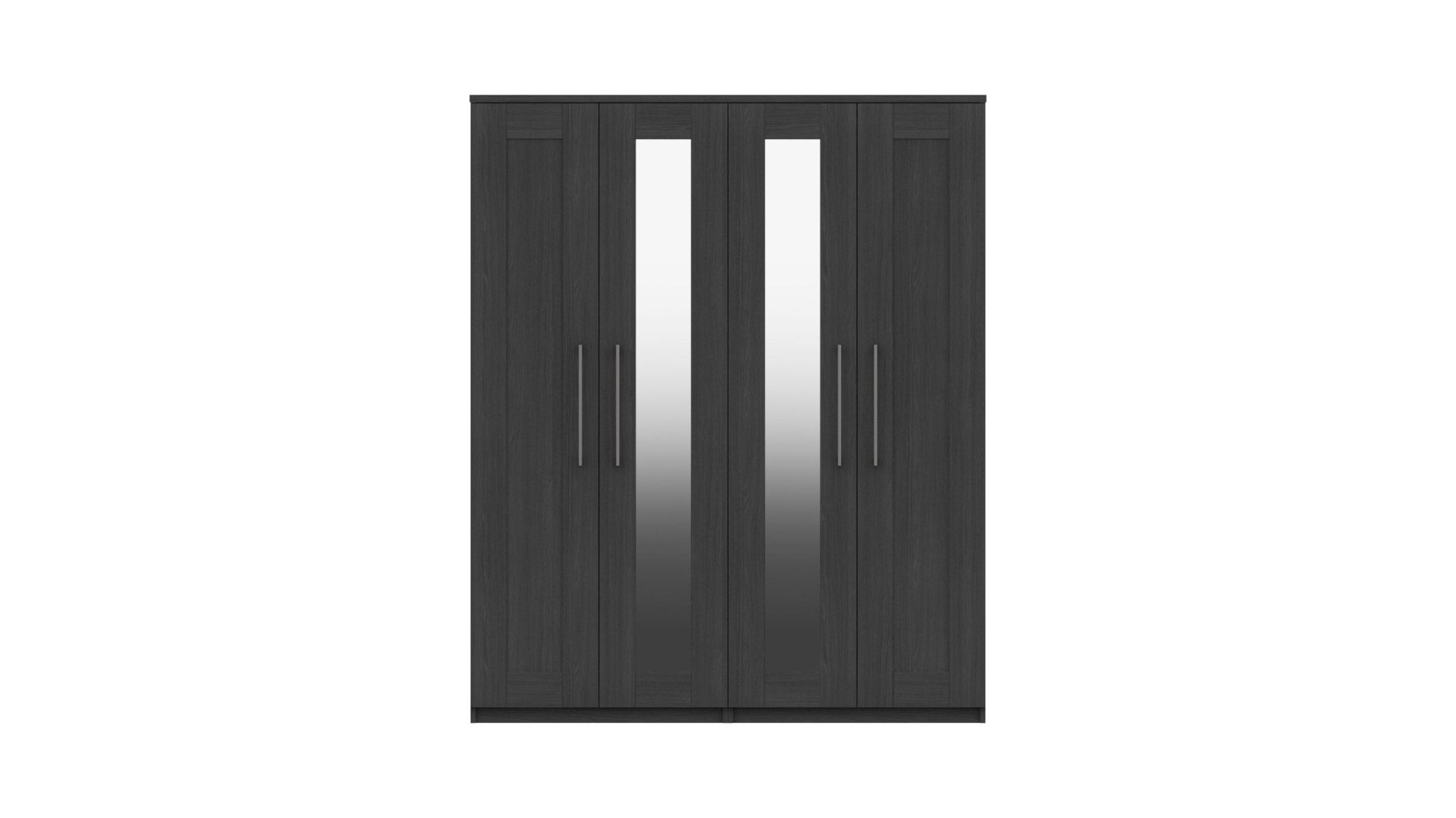 Stoke 4 Door Mirrored Wardrobe - Furniturezone