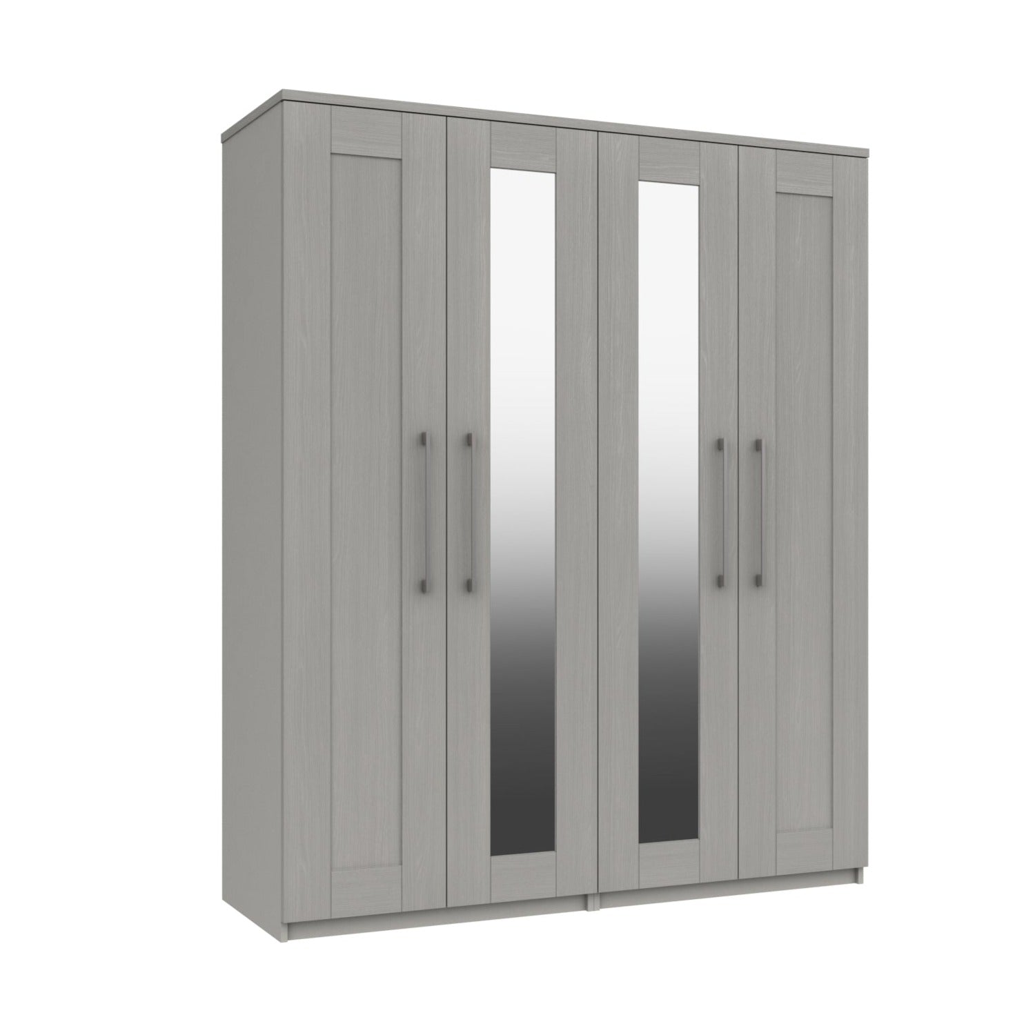 Stoke 4 Door Mirrored Wardrobe - Furniturezone